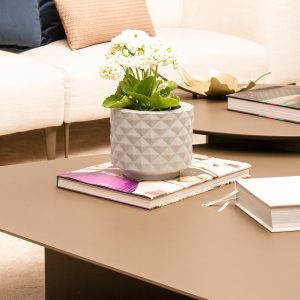 VASO POLIETILENO MODEL RECÔNCAVO (Branco Mármore)