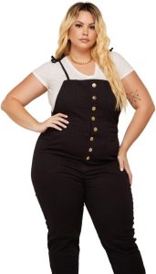 Lavanda e Alecrim Jardineira longa capri Plus Size Diva