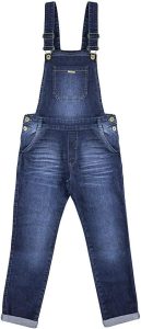 Jardineira Look Jeans Longa Jeans