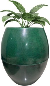 Vaso Para Plantas Polietileno Jardim Sala Casa Luxo Verona M (Verde)