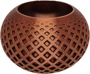 Vaso Bola 3D Plantas Decorativo 14 cm Bronze