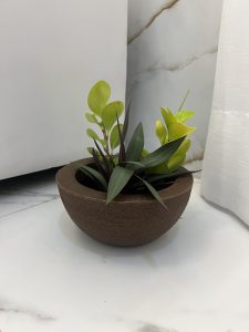 VASOS POLIETILENO BACIA DECORATIVO P/PLANTAS/JARDINS/ESCRITÓRIOS LUXO (MARROM)