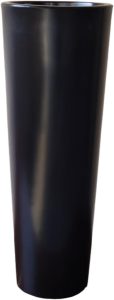 Vaso Polietileno Cone Para Plantas Decorativo 70 Cm Preto