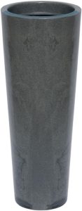 Vaso para plantas grande polietileno moderno liso decorativo (Grafite)