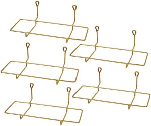 Kit 5 Suporte Jardineira De Parede de Metal Resistente Vertical 35Cm Prateleira Suspensa Para Plantas Flores e Horta Vertical