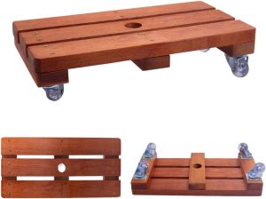 Suporte Para Vaso De Planta Jardineira 20x80cm Rodinhas de Gel