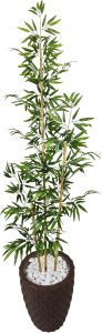 Bambu Mosso Artificial 2 Metros Grande Vaso Decorativo de Polietileno (3D Marrom G)
