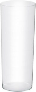 Vaso Tubo Vidro Ø14x40cm Grande Alto Fino Terrário Arranjo Flores Planta E Decoração