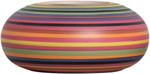 Cachepot Colorido Vaso De Mesa Redondo de Cerâmica 12x27 cm