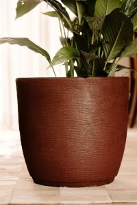 Vaso Planta Polietileno Escovado Luxo Bojo Redondo N3 (Marrom) 1 Vaso Planta Polietileno Escovado Luxo Bojo Redondo N3 (Marrom)