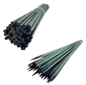 Kit 12 Estacas Tutor De Plantas Haste Pintada Bambu 80cm