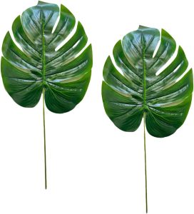 Kit Com 2 Costela de Adão Planta Artificial Para Decoração Tamanho Grande