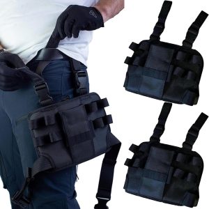 Bolsa de ferramentas de eletricista, portátil, resistente ao desgaste, com vários bolsos, bolsa de ferramentas de tecido Oxford resistente com clipe de cinto para eletricista jardineiro, cinto de