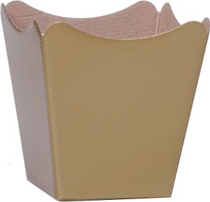 Cachepot, Paper Liso, Pote 11, Ouro, 11cm X 11cm X 9cm, Embalagem com 10 Unidades, Xingó Embalagens