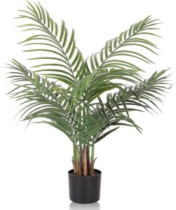 Planta Artificial, Palmeira Artificial, Palmeira Falsa de 0,8m, Plantas Artificiais Decorativas, Planta de Palmeira Sintética, Palmeiras Falsa de Interior