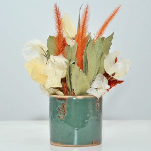 Flores Desidratadas Cachepot Cerâmica Decoração Instagram para Banheiro