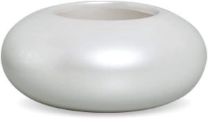 Decoração para Sala Vaso Decorativo Cachepot Redondo M Pérola