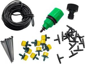 Kit Irrigação Para 10 Vasos/horta Gotejamento (kit Completo)