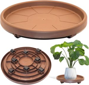 Prato com Rodas Suporte para Vasos 40cm Suporta até 120kg - Top Garden (Tabaco)