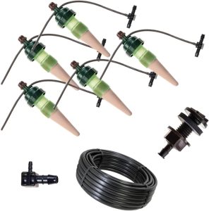Blumat Sistema de irrigação por gotejamento – Kit inicial de pátio e deck Tropf – Dispositivos automáticos de irrigação de plantas – Sistema de autoirrigação de fácil configuração para ambientes