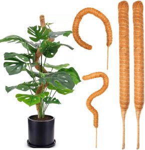 Kit 2 Tutor de Plantas Flexível de Fibra De Coco Estaca Maleável - Top Garden (80cm)