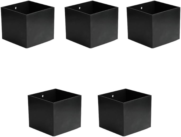 5 Vasos Cachepot Quadrado Preto Cubo Plástico Decorativo Plantas Utensilios Versátil Portátil Casa 1 5 Vasos Cachepot Quadrado Preto Cubo Plastico Decorativo Plantas Utensilios