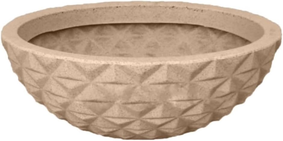 Bacia Cuia Diamante 3d Luxo Planta Terrário Casa Jardim N1 (BEGE) 1 Bacia Cuia Diamante 3d Luxo Planta Terrario Casa Jardim N1