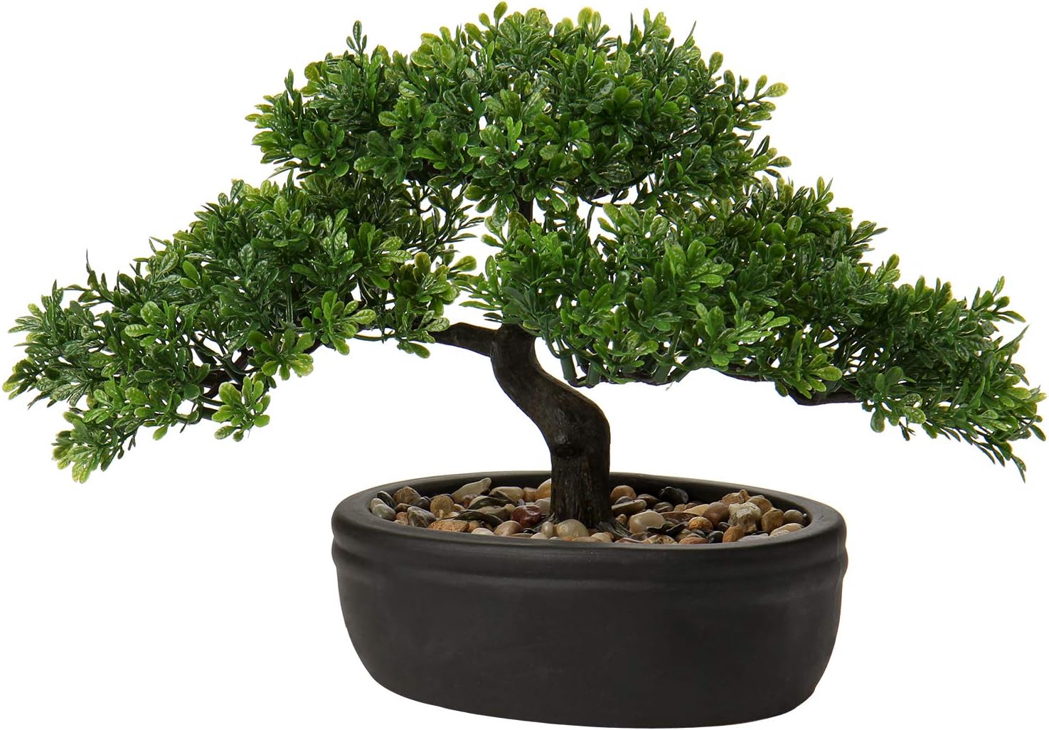 Bonsai artificial de zimbro, plantas falsas para ambientes internos, pequenas plantas falsas, decoração com vasos de cerâmica para casa, mesa, escritório, banheiro, prateleira, quarto, sala de estar, 1 Bonsai artificial de zimbro plantas falsas para ambientes internos pequenas