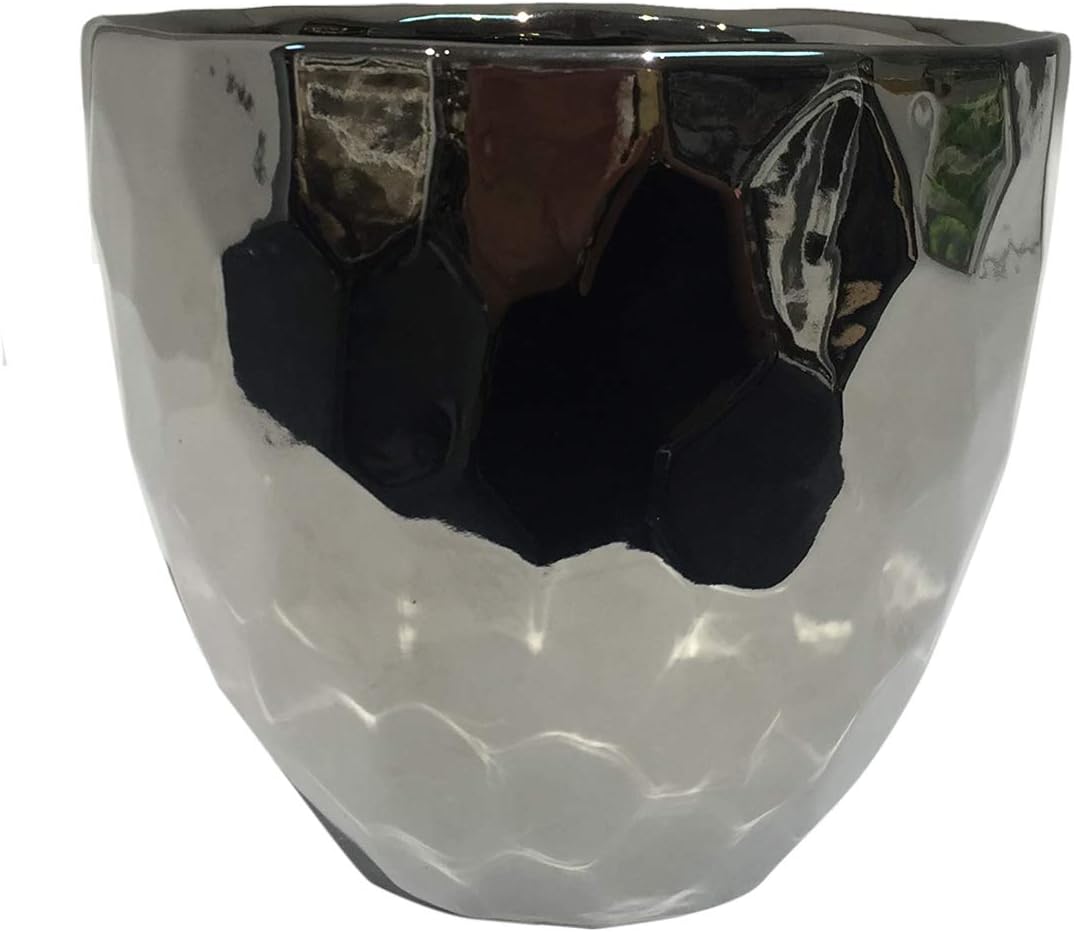 CACHEPOT DE CERAMICA PRATA 1 CACHEPOT DE CERAMICA PRATA