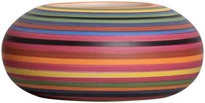 Cachepot Colorido Vaso De Mesa Redondo de Cerâmica 9x18 cm 1 Cachepot Colorido Vaso De Mesa Redondo de Ceramica 9x18 cm