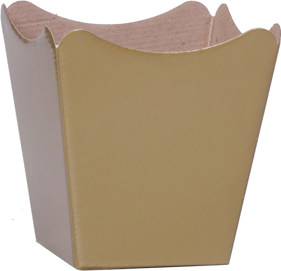 Cachepot, Paper Liso, Pote 11, Ouro, 11cm X 11cm X 9cm, Embalagem com 10 Unidades, Xingó Embalagens 1 Cachepot Paper Liso Pote 11 Ouro 11cm X 11cm X