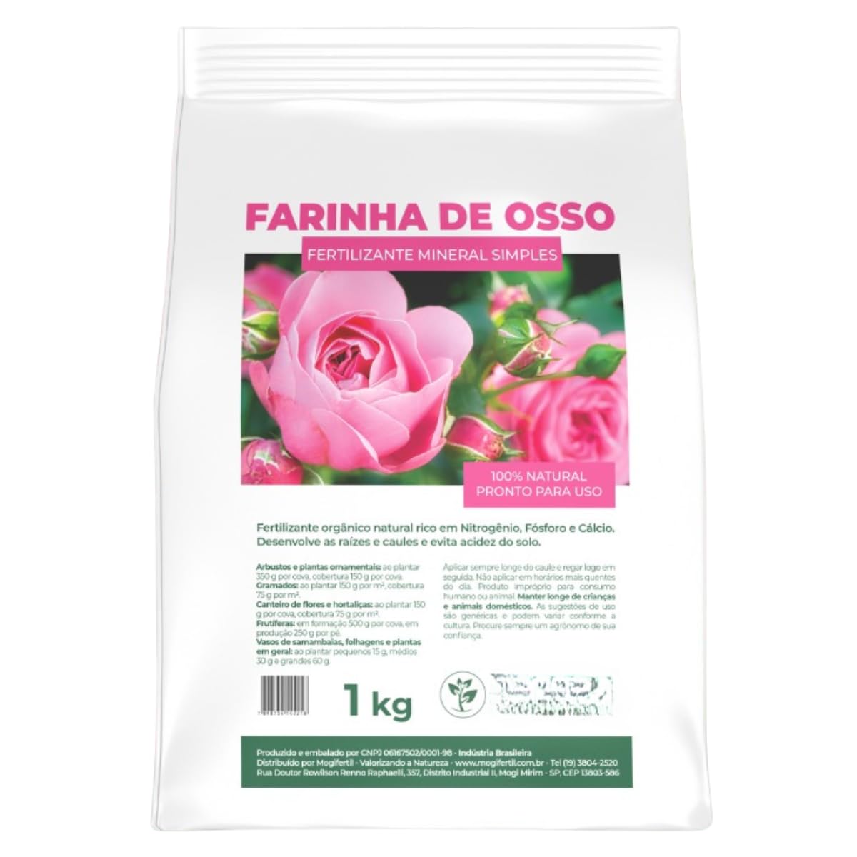 Farinha de Osso Para Plantas Adubo Fertilizante 1Kg 1 Farinha de Osso Para Plantas Adubo Fertilizante 1Kg