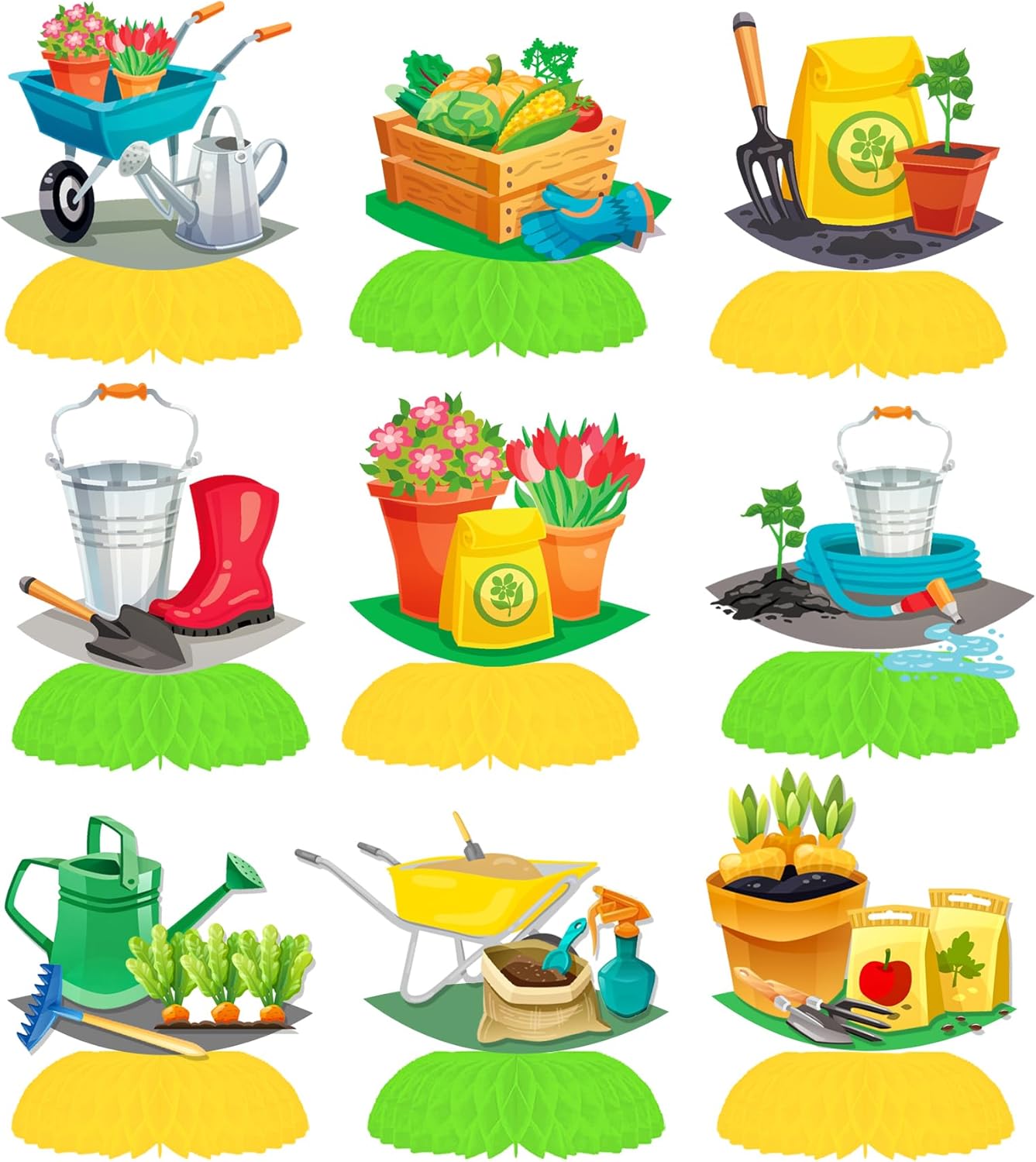 Ferramenta de jardinagem, centro de mesa, decorações de festa de jardinagem para chá de bebê, festa de aniversário, jardineiro, suprimentos de festa de aposentadoria 1 Ferramenta de jardinagem centro de mesa decoracoes de festa de