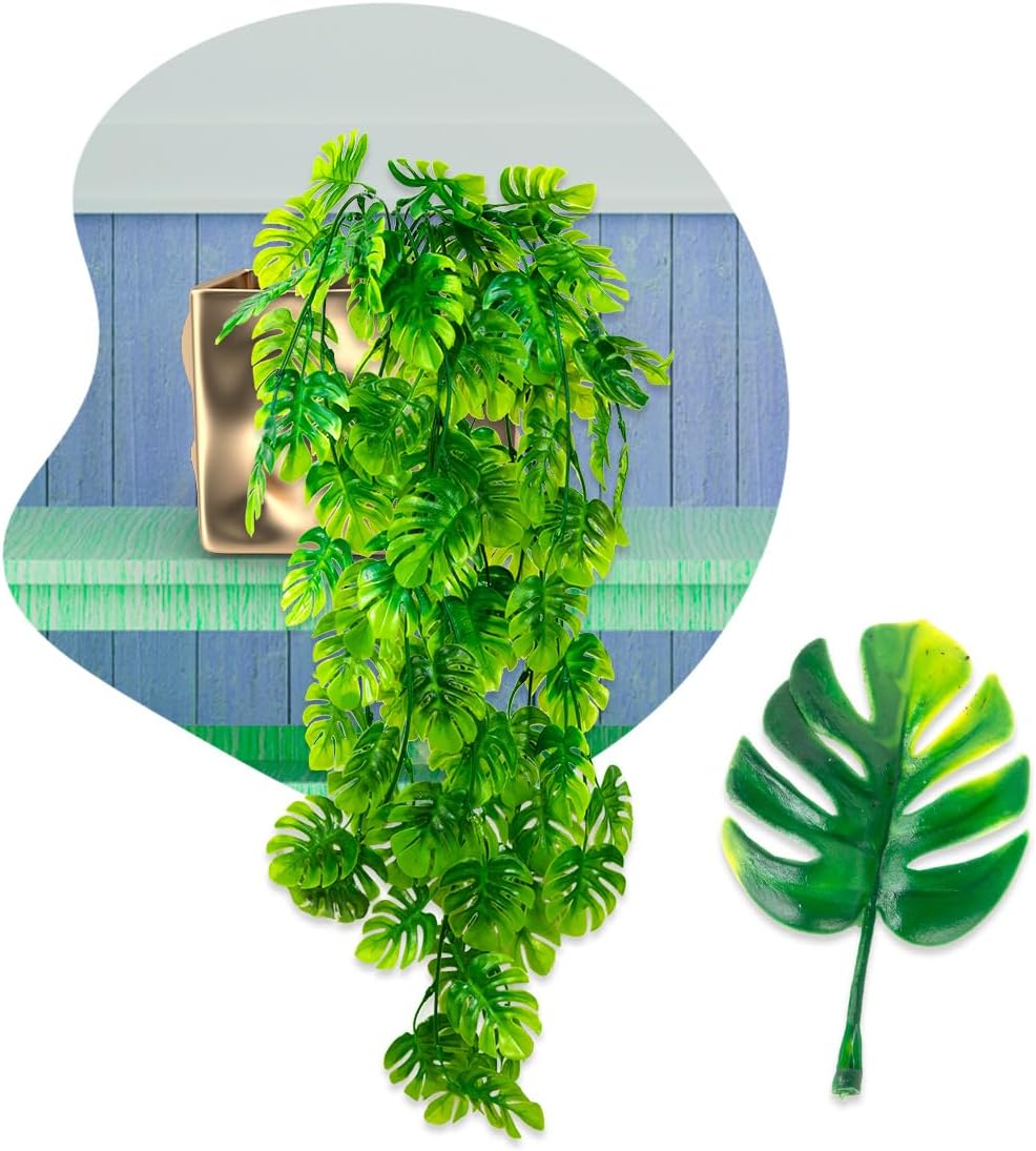 Kit 4 Pendente Artificial Costela De Adão Jardim Vertical 1 Kit 4 Pendente Artificial Costela De Adao Jardim Vertical