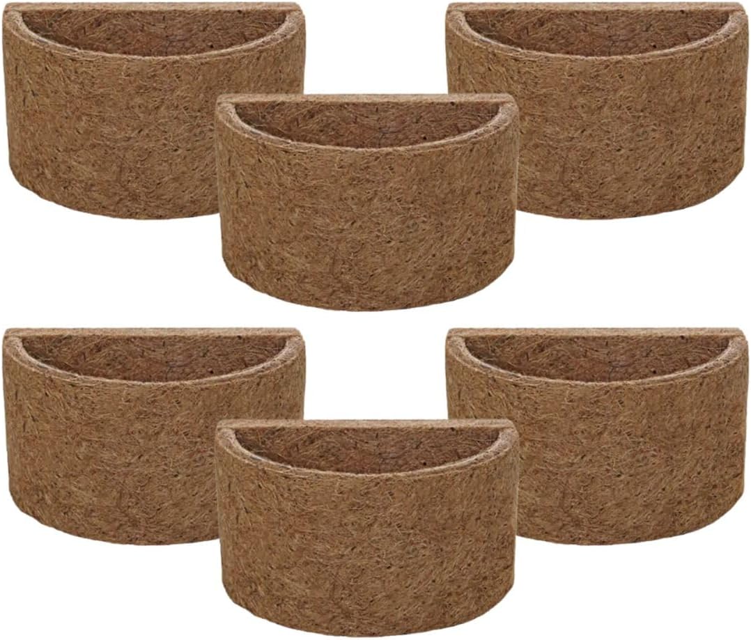 Kit 6 Vasos Meia Lua Natural Orgânico Xaxim De Fibra De Coco Meio Vaso Para Jardim Vertical Decorativo Para Samambaia 1 Kit 6 Vasos Meia Lua Natural Organico Xaxim De Fibra
