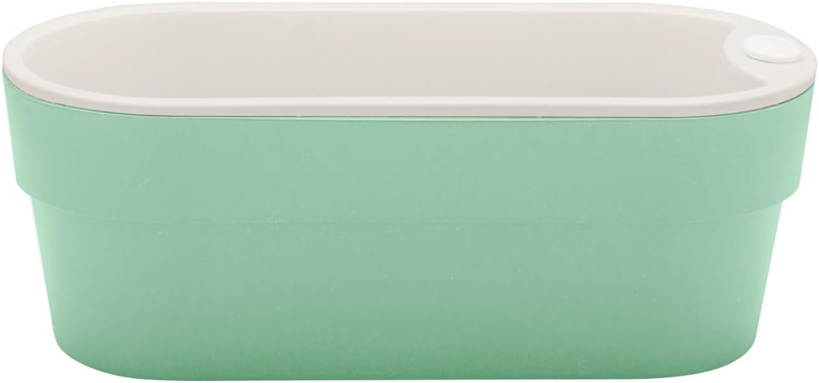 OU, HT180VDMF, Vaso Autoirrigável Planta Tempero Jardim Horizontal Hortinha, cor Verde Menta, Polipropileno 1 OU HT180VDMF Vaso Autoirrigavel Planta Tempero Jardim Horizontal Hortinha cor