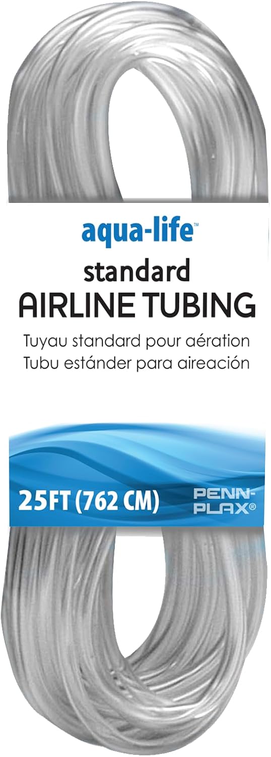 Penn-Plax Tubulação de linha aérea padrão para aquários – transparente e flexível – resiste à torção – segura para aquários de água doce e salgada – 7 m 1 Penn Plax Tubulacao de linha aerea padrao para aquarios – transparente