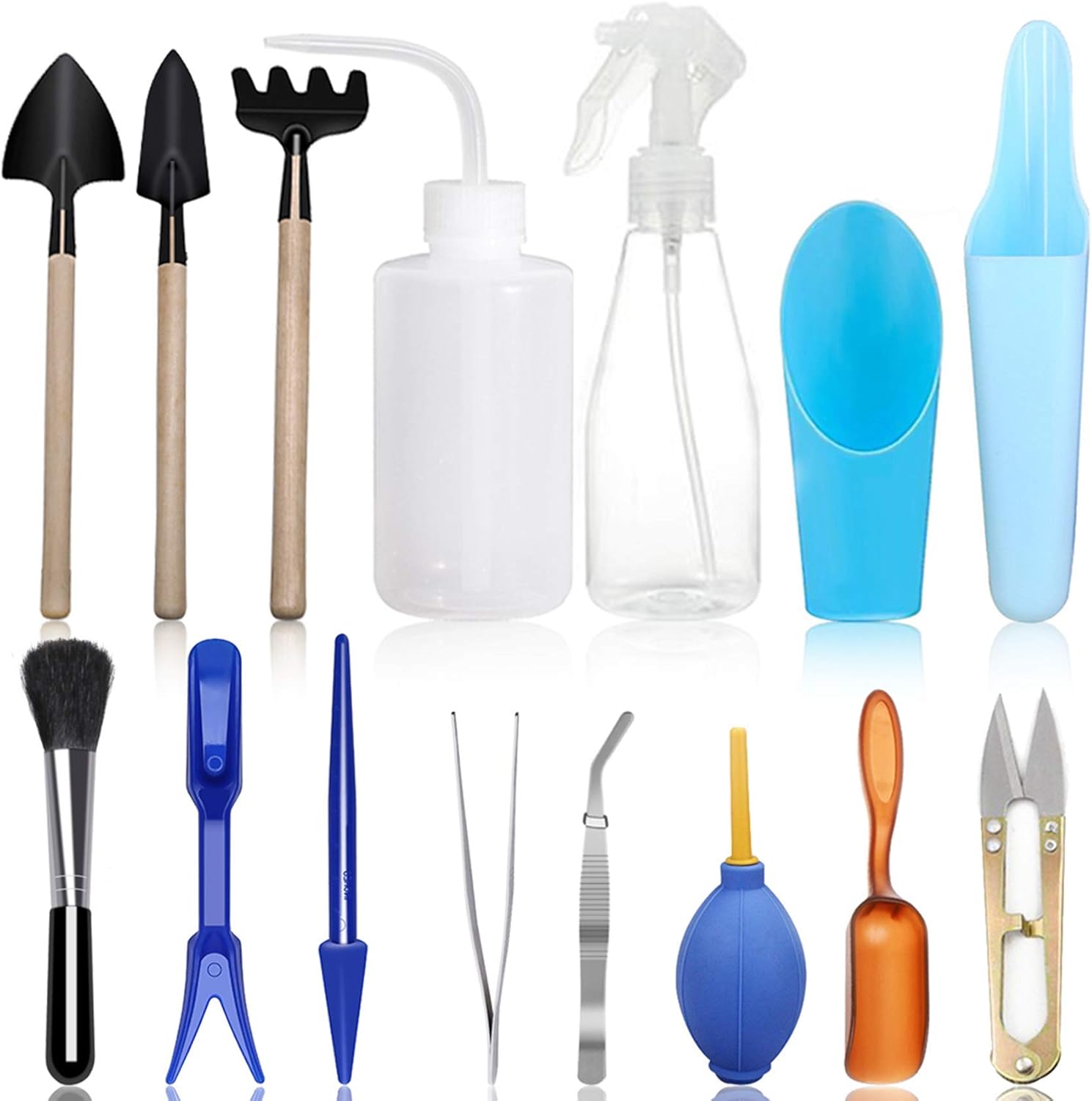 SONGZIMING 15 Pçs Conjunto de Ferramentas de Plantas Suculentas, Mini Kit de Ferramentas de Rega de Plantio de Jardim para Cuidados com Plantas de Jardinagem Em Miniatura Suculenta 1 SONGZIMING 15 Pcs Conjunto de Ferramentas de Plantas Suculentas Mini