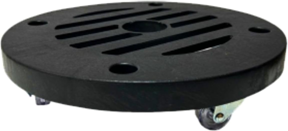 Suporte Para Vaso de Planta com Rodinhas de Gel 30cm (Preto) 1 Suporte Para Vaso de Planta com Rodinhas de Gel 30cm