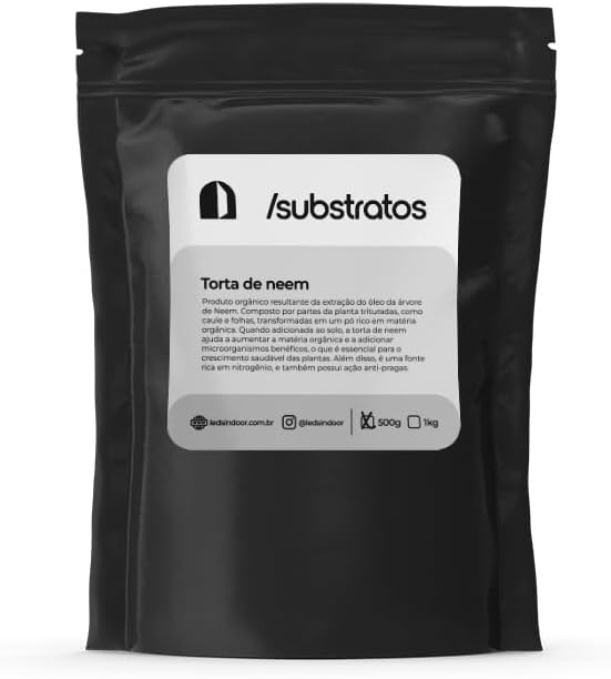Torta de Neem - Fertilizante Adubo Orgânico 500g ou 1kg (500g) 1 Torta de Neem Fertilizante Adubo Organico 500g ou 1kg