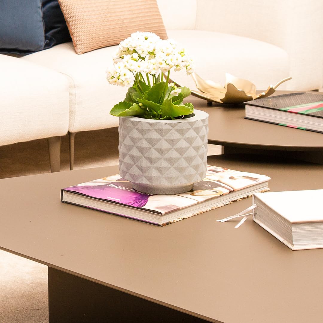 VASO POLIETILENO MODEL RECÔNCAVO (Branco Mármore) 1 VASO POLIETILENO MODEL RECONCAVO Branco Marmore