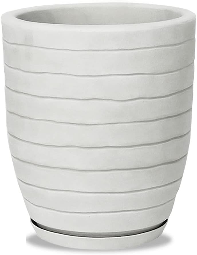 Vasart Relevo Vaso de Flores, Antique Branco, 39x49cm 1 Vasart Relevo Vaso de Flores Antique Branco