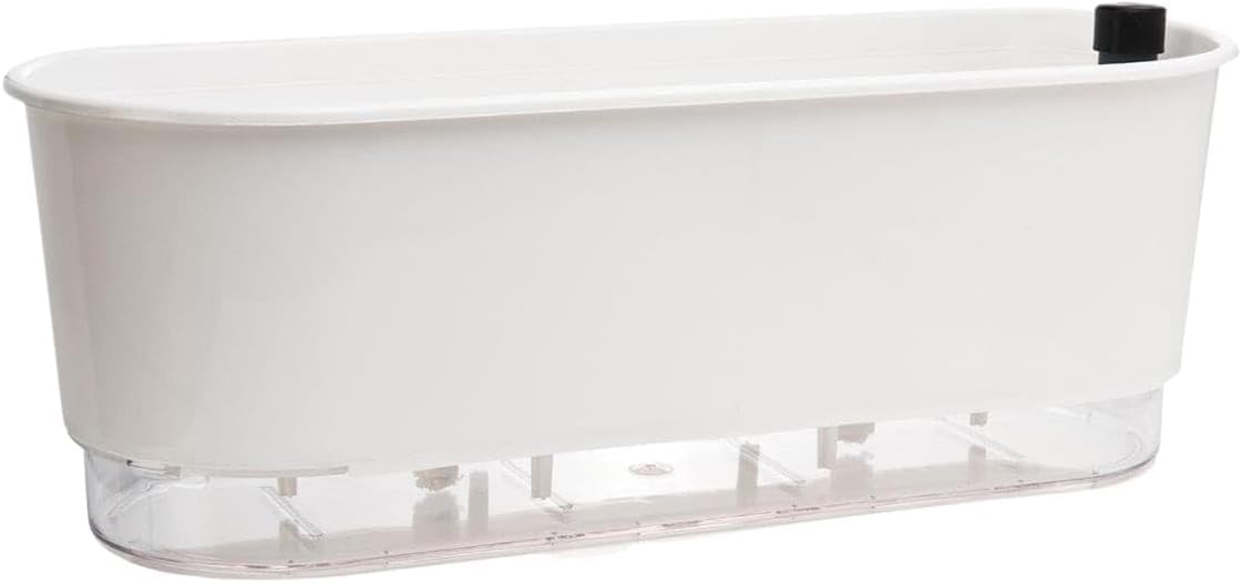 Vaso Auto Irrigável 5 Litros Jardineira Grande Branco Autoirrigável 40cm - Vaso Raiz 1 Vaso Auto Irrigavel 5 Litros Jardineira Grande Branco Autoirrigavel 40cm