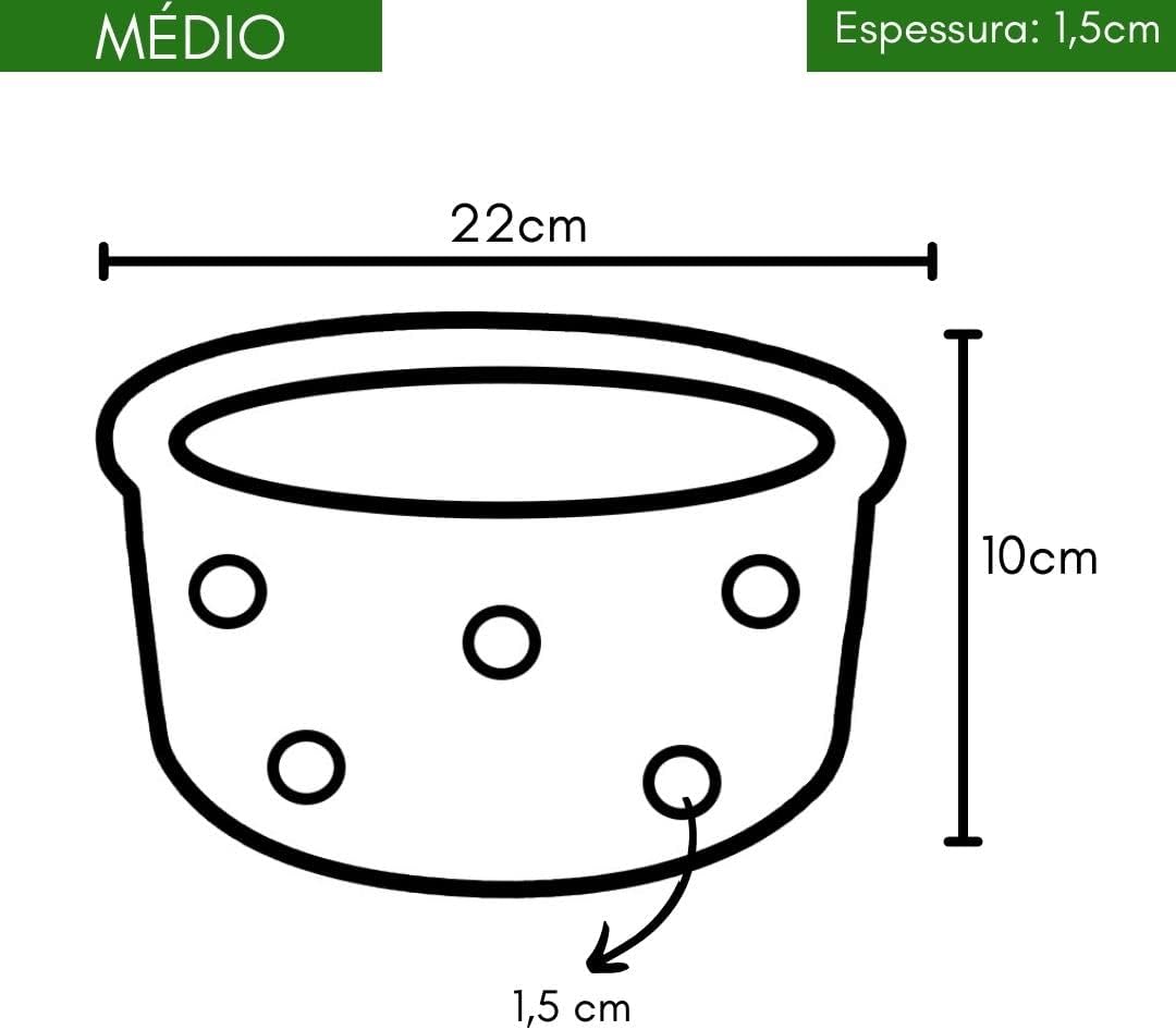 Vaso Cerâmica Furado Orquídea 11x22cm 1 Vaso Ceramica Furado Orquidea