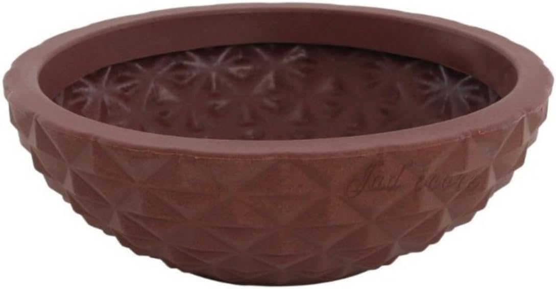 Vaso Cuia Bacia Pplantas Diamante 3d Luxo Jardim Varanda Marrom