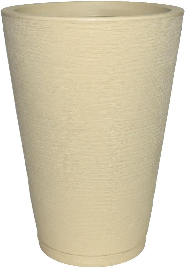 Vaso Planta Decorativo Jardim Polietileno Coluna Redonda 34x50 Cor:Bege 1 Vaso Planta Decorativo Jardim Polietileno Coluna Redonda 34x50 CorBege