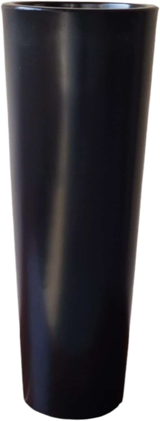 Vaso Polietileno Cone Para Plantas Decorativo 70 Cm Preto