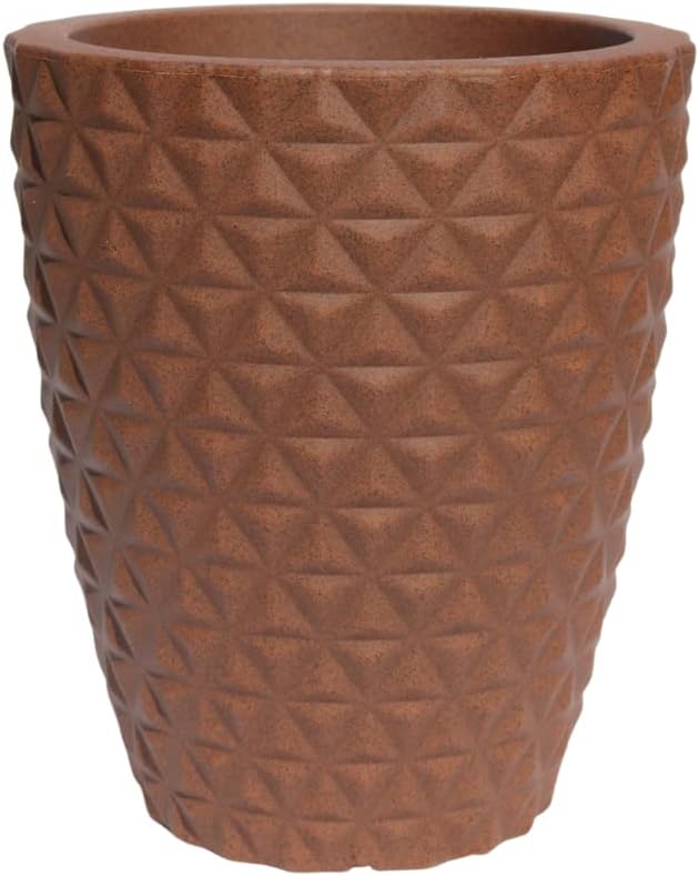 Vaso Polietileno Para Plantas Jardim Coluna Redonda Diamante N2 (Marrom) 1 Vaso Polietileno Para Plantas Jardim Coluna Redonda Diamante N2 Marrom