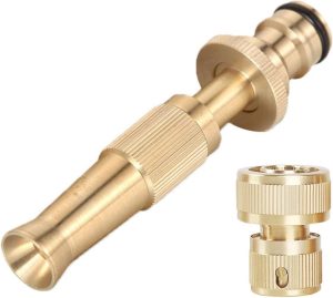 Bocal de mangueira de jardim | Bico pulverizador de mangueira resistente para rega, pulverizador de metal de alta pressão para limpeza de lavagem, conector de bico multiuso para limpeza 1 Bocal de mangueira de jardim | Bico pulverizador de mangueira resistente para rega, pulverizador de metal de alta pressão para limpeza de lavagem, conector de bico multiuso para limpeza