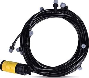 Mangueira Climatizadora Irrigadora Névoa Kit Sistema Irrigação Jardim Quintal Grama 10 Metros